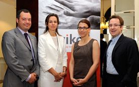Alexander Ertler, Sophie Karmasin, Helene Fink und Philipp Kaufmann bei der Präsentation der ImmoNachhaltigkeits-Studie 2012 ''Nachhaltige Immobilien – was sagt der Konsument''.